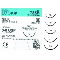 Suture Silk 3/0 C-19 18mm